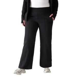 NEW Athleta Plus Size 3X Pants Retroplush Straight Leg Black Lounge Athleisure